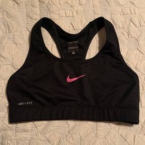 Nike pro dri-fit sports bra black size small